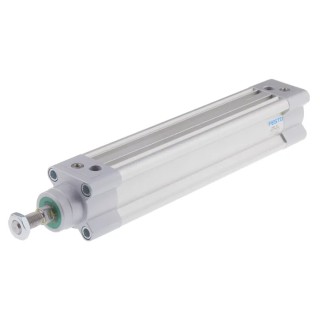 Festo Pneumatic Piston Rod Cylinder 32 mm Bore, 150 mm Stroke, Double Acting, Air Cushion, Aluminium Body DSBC-32-150-PPVA-N3