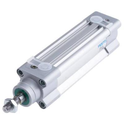 Festo Pneumatic Piston Rod Cylinder 32mm Bore 70mm Stroke Double Acting Aluminium Body DSBC-32-70-PPVA-N3