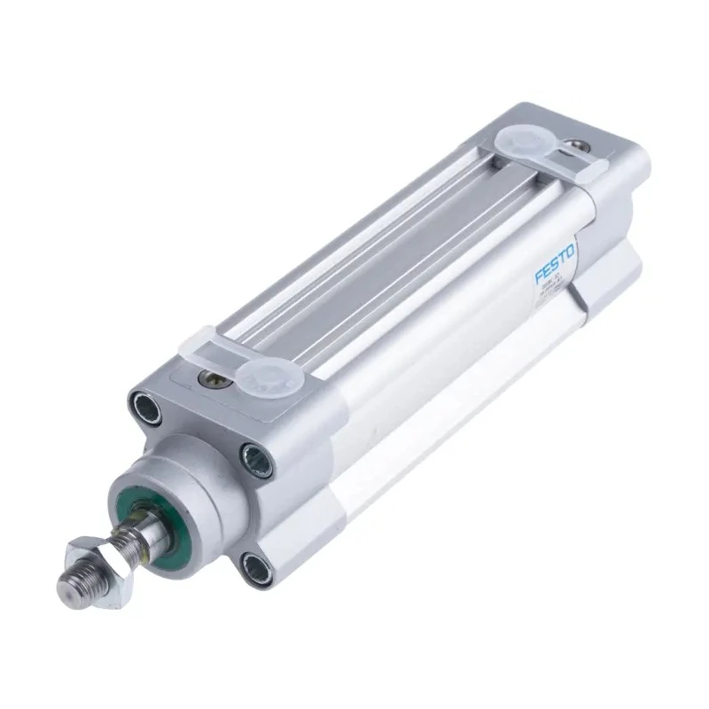 Festo Pneumatic Piston Rod Cylinder 32mm Bore 70mm Stroke Double Acting Aluminium Body DSBC-32-70-PPVA-N3