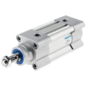 Festo Pneumatic Piston Rod Cylinder 40mm Bore 25mm Stroke Double Acting Aluminium Body DSBC-40-25-PPSA-N3
