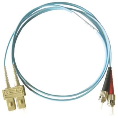 Molex CES ST to SC Fibre Optic Cable Low Smoke Zero Halogen Aqua 5 m 91.19.372.00500