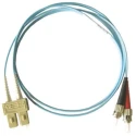 Molex CES Fibre Optic Cable ST to SC Low Smoke Zero Halogen Aqua 2m 91.19.372.00200