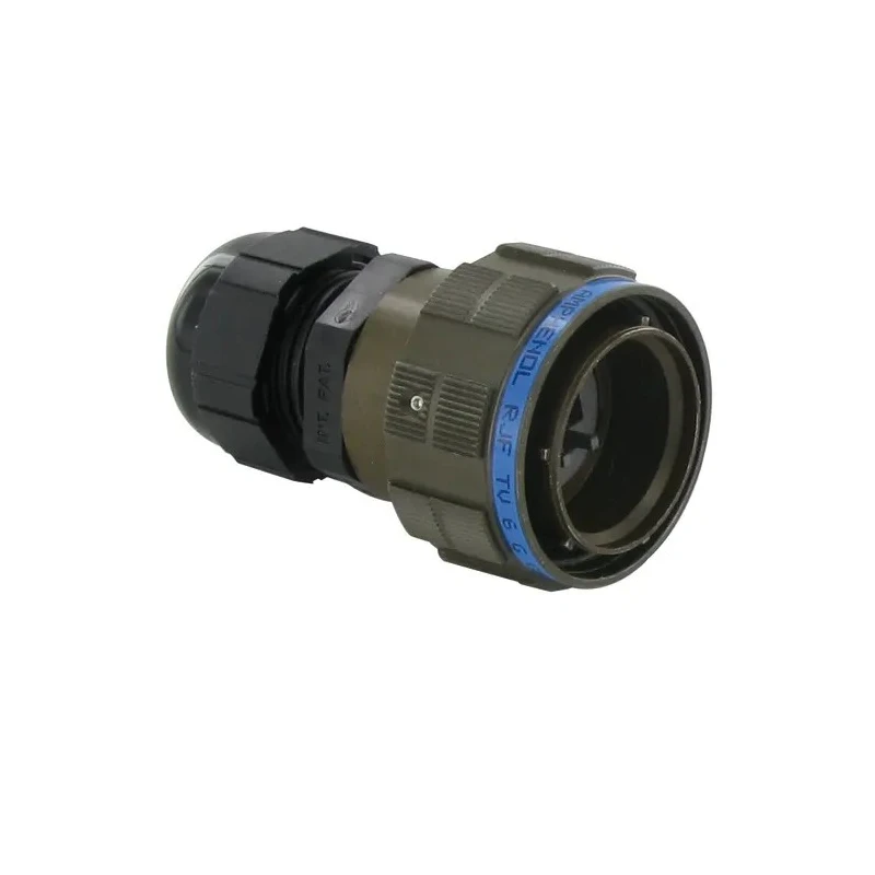 Amphenol Socapex RJFTV Series RJ45 Male Connector Cable Mount Cat5e Shielded Straight 1 Port 8 Way 