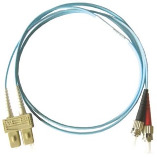 Molex CES Fibre Optic Cable ST to SC Low Smoke Zero Halogen Aqua 3m 91.19.372.00300
