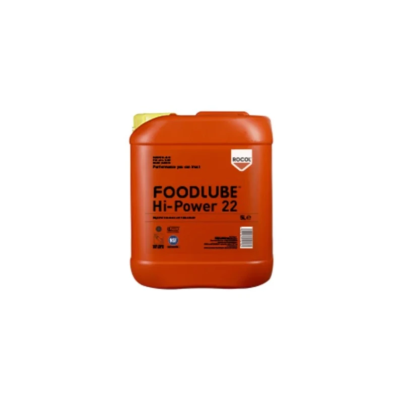 Rocol Foodlube Hi-Power 22 Multi Purpose Lubricant Oil 5 L Jerry Can, Food Safe, 150°C Maximum Operating Temperature 15796