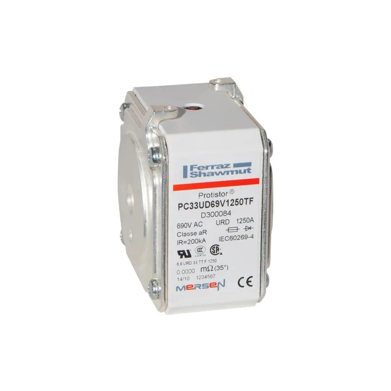 Mersen 1250A size 33 FF Square Body Fuse 700V D300084 / PC33UD69V1250TF