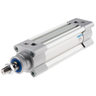 Festo Pneumatic Piston Rod Cylinder Aluminium Body Double Acting, 40mm Bore, 80mm Stroke, 12 bar Pressure DSBC-40-80-PPVA-N3