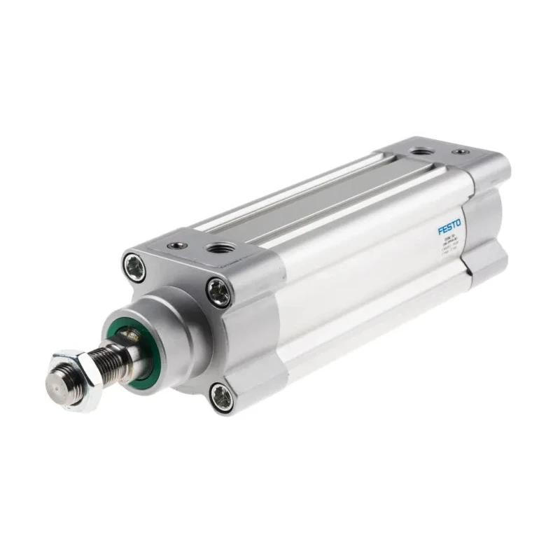 Festo Pneumatic Piston Rod Cylinder 50mm Bore 100mm Stroke Double Acting Aluminium Body DSBC-50-100-PPVA-N3