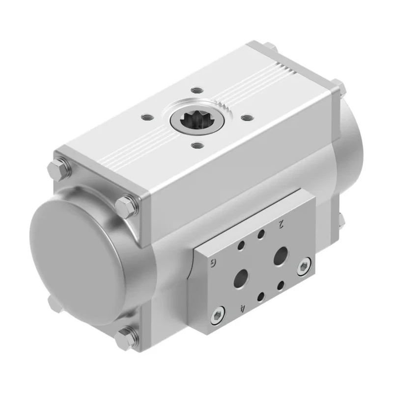 Festo Pneumatic Rotary Actuator Single Acting 8 bar Pressure 20mm Bore DFPD-20-RP-90-RS30-F04