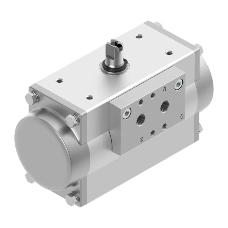 Festo Pneumatic Rotary Actuator Single Acting 8 bar Pressure 20mm Bore DFPD-20-RP-90-RS30-F04