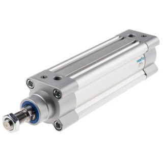 Festo Pneumatic Piston Rod Cylinder DSBC Series 50mm Bore, 125mm Stroke, Double Acting, Aluminium Body DSBC-50-125-PPVA-N3
