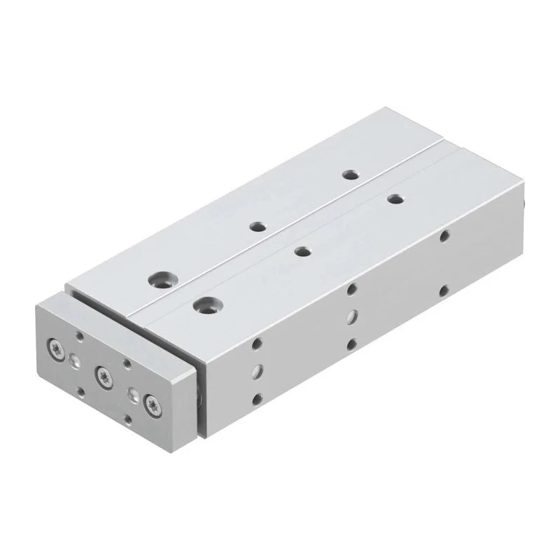 Festo Pneumatic Guided Cylinder 12mm Bore, 100 mm Stroke, Double Acting, Through Hole Mount, Wrought DFM-12-100-P-A-GF