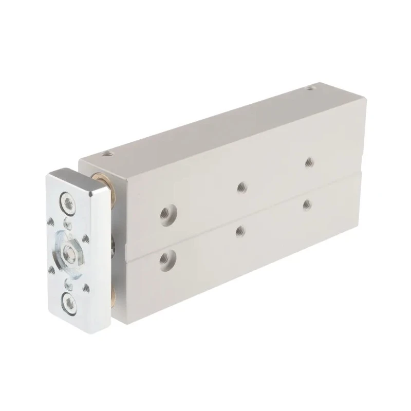 Festo Pneumatic Guided Cylinder 12mm Bore, 100 mm Stroke, Double Acting, Through Hole Mount, Wrought DFM-12-100-P-A-GF
