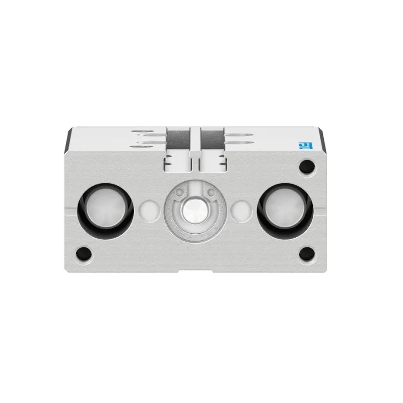 Festo Pneumatic Guided Cylinder 12mm Bore 25mm Stroke Double Acting Through Hole Mount DFM Series DFM-12-25-P-A-GF
