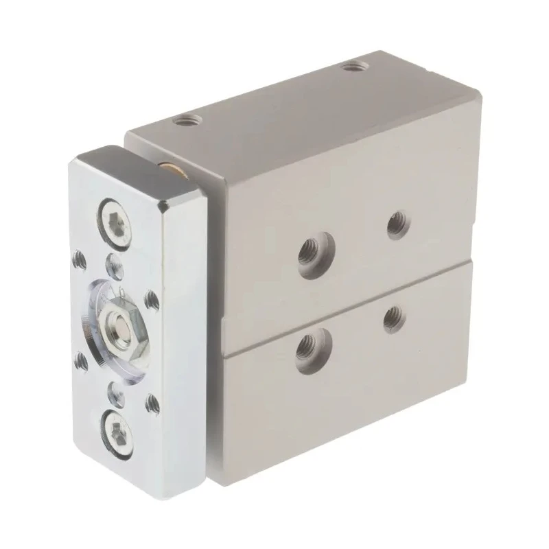 Festo Pneumatic Guided Cylinder 12mm Bore 25mm Stroke Double Acting Through Hole Mount DFM Series DFM-12-25-P-A-GF