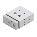 Festo Pneumatic Guided Cylinder 12mm Bore 25mm Stroke Double Acting Through Hole Mount DFM Series DFM-12-25-P-A-GF