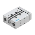 Festo Pneumatic Guided Cylinder 12mm Bore 25mm Stroke Double Acting Through Hole Mount DFM Series DFM-12-25-P-A-GF