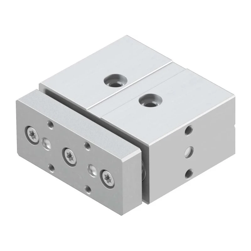 Festo Pneumatic Guided Cylinder 12mm Bore Double Acting Through Hole Mount 10 bar Max Pressure DFM-12-10-P-A-GF