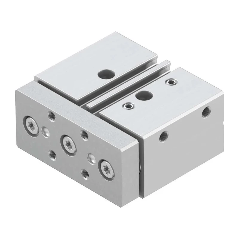 Festo Pneumatic Guided Cylinder 16mm Bore Double Acting Through Hole Mount 10 bar Pressure DFM-16-10-P-A-GF