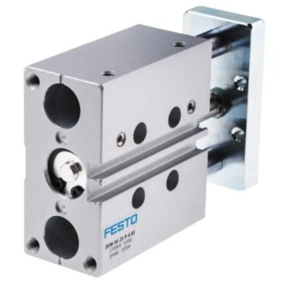 Festo Pneumatic Guided Cylinder 16mm Bore Double Acting 30mm Stroke Aluminum Body DFM-16-30-P-A-KF