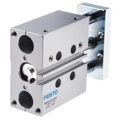 Festo Pneumatic Guided Cylinder 16mm Bore Double Acting 30mm Stroke Aluminum Body DFM-16-30-P-A-KF
