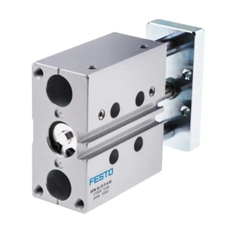 Festo Pneumatic Guided Cylinder 16mm Bore Double Acting 30mm Stroke Aluminum Body DFM-16-30-P-A-KF