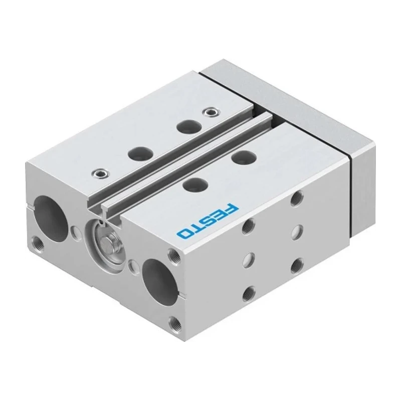 Festo Pneumatic Guided Cylinder 16mm Bore Double Acting 30mm Stroke Aluminum Body DFM-16-30-P-A-KF