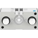 Festo Pneumatic Guided Cylinder 16mm Bore, 40 mm Stroke, Double Acting, Through Hole Mount, Wrought DFM-16-40-P-A-GF