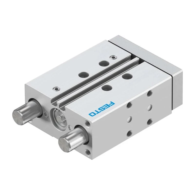 Festo Pneumatic Guided Cylinder 16mm Bore, 40 mm Stroke, Double Acting, Through Hole Mount, Wrought DFM-16-40-P-A-GF