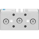 Festo Pneumatic Guided Cylinder 16mm Bore, 20 mm Stroke, Double Acting, Through Hole Mount, Wrought DFM-16-20-P-A-GF