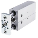 Festo Pneumatic Guided Cylinder 16mm Bore Double Acting Through Hole Mount 10 bar Maximum Pressure DFM-16-80-P-A-KF