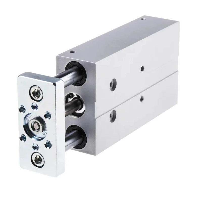 Festo Pneumatic Guided Cylinder 16mm Bore Double Acting Through Hole Mount 10 bar Maximum Pressure DFM-16-80-P-A-KF