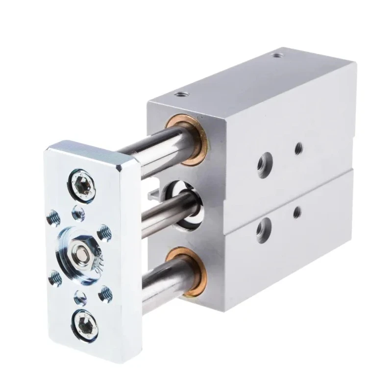 Festo Pneumatic Guided Cylinder 16mm Bore, 40 mm Stroke, Double Acting, Through Hole Mount, Wrought DFM-16-40-P-A-GF