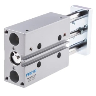 Festo Pneumatic Guided Cylinder 16mm Bore Double Acting Through Hole Mount 10 bar Maximum Pressure DFM-16-50-P-A-GF