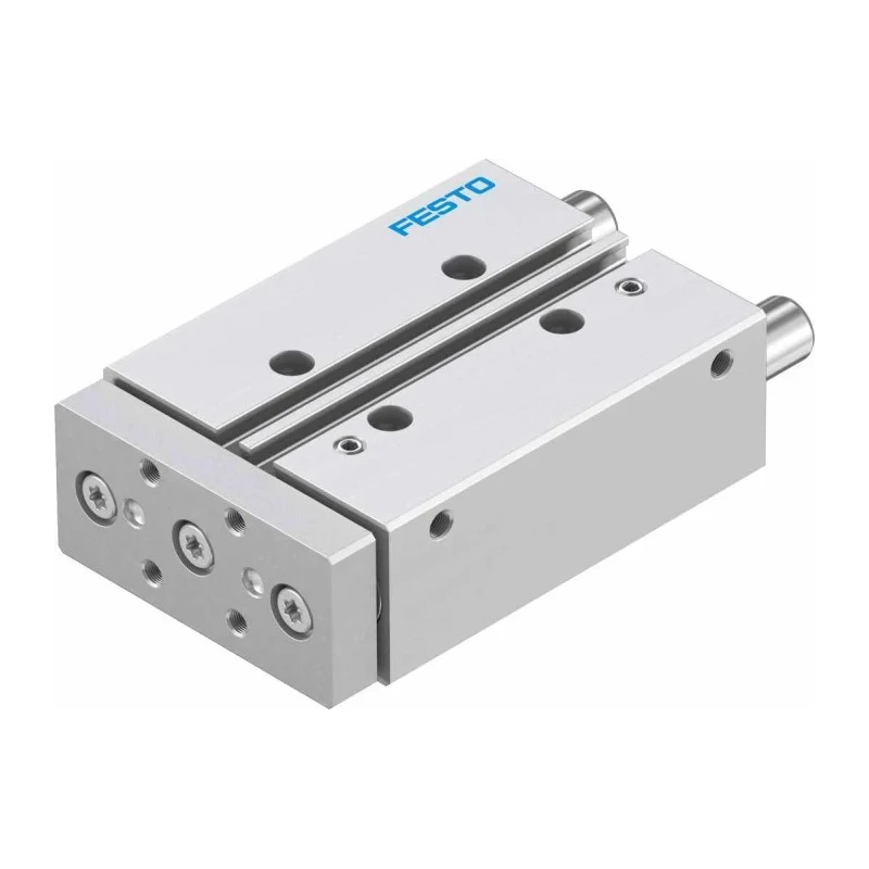 Festo Pneumatic Guided Cylinder 16mm Bore Double Acting Through Hole Mount 10 bar Maximum Pressure DFM-16-50-P-A-GF