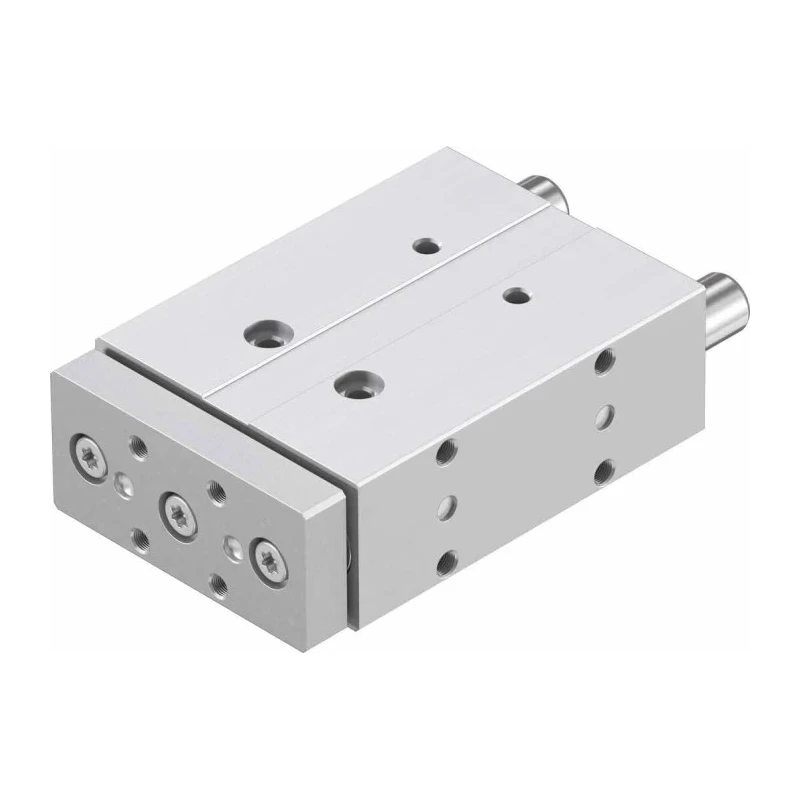 Festo Pneumatic Guided Cylinder 16mm Bore Double Acting Through Hole Mount 10 bar Maximum Pressure DFM-16-50-P-A-GF