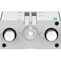Festo Pneumatic Guided Cylinder 16mm Bore Double Acting Through Hole Mount 10 bar Pressure 0.8m/s Speed DFM-16-80-P-A-GF