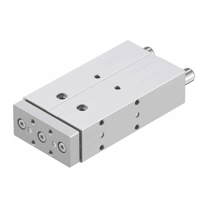 Festo Pneumatic Guided Cylinder 16mm Bore Double Acting Through Hole Mount 10 bar Pressure 0.8m/s Speed DFM-16-80-P-A-GF