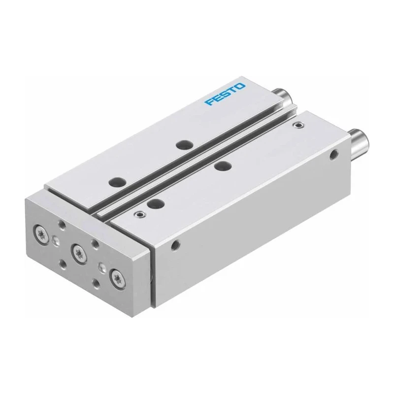 Festo Pneumatic Guided Cylinder 16mm Bore Double Acting Through Hole Mount 10 bar Pressure 0.8m/s Speed DFM-16-80-P-A-GF