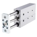Festo Pneumatic Guided Cylinder 20mm Bore 100mm Stroke Double Acting Through Hole Mount Elastomer DFM-20-100-P-A-KF