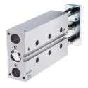 Festo Pneumatic Guided Cylinder 20mm Bore 100mm Stroke Double Acting Through Hole Mount Elastomer DFM-20-100-P-A-GF