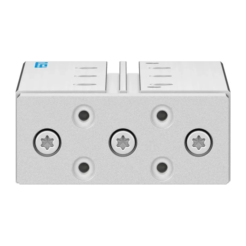 Festo Pneumatic Guided Cylinder 20mm Bore 100mm Stroke Double Acting Through Hole Mount Elastomer DFM-20-100-P-A-GF