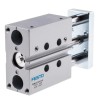 Festo Pneumatic Guided Cylinder 16mm Bore, 30mm Stroke, Double Acting, Elastomer Cushioning, Wrought DFM-16-30-P-A-GF