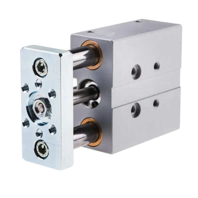 Festo Pneumatic Guided Cylinder 16mm Bore, 30mm Stroke, Double Acting, Elastomer Cushioning, Wrought DFM-16-30-P-A-GF