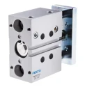 Festo Pneumatic Guided Cylinder 25 mm Bore Double Acting Through Hole Mount 10 bar Pressure Elastomer DFM-25-25-P-A-KF