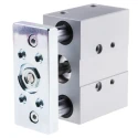 Festo Pneumatic Guided Cylinder 25 mm Bore Double Acting Through Hole Mount 10 bar Pressure Elastomer DFM-25-25-P-A-KF