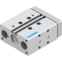 Festo Pneumatic Guided Cylinder 16mm Bore, 30mm Stroke, Double Acting, Elastomer Cushioning, Wrought DFM-16-30-P-A-GF