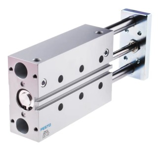 Festo Pneumatic Guided Cylinder DFM Series 25mm Bore 100mm Stroke Double Acting Through Hole Mount DFM-25-100-P-A-KF