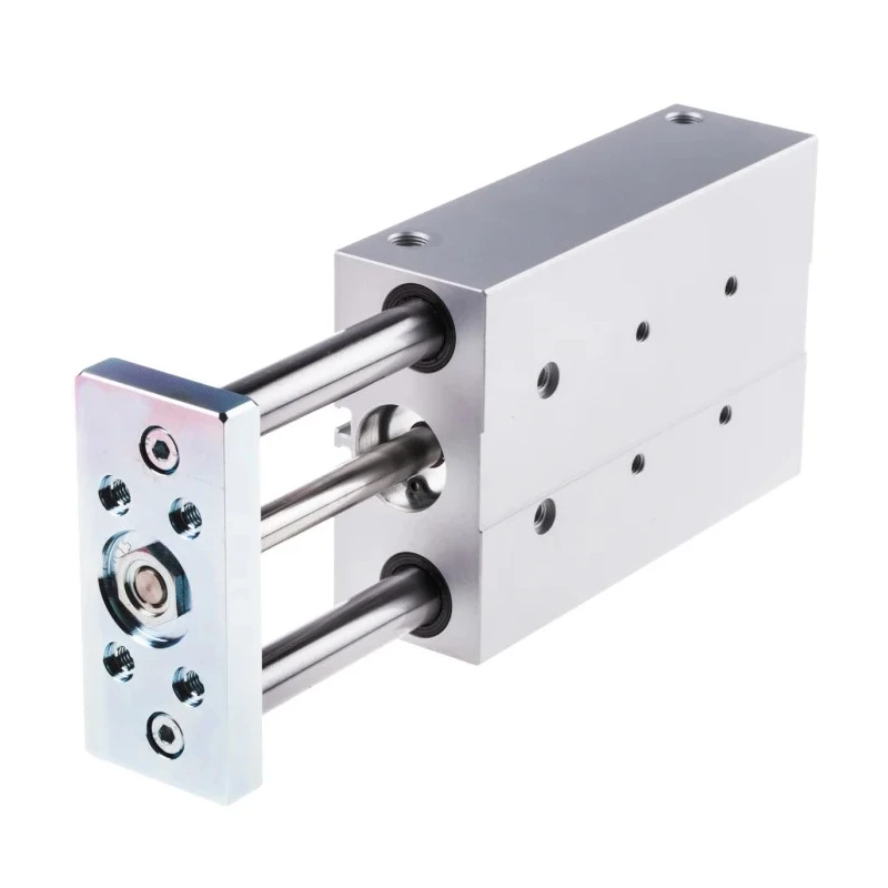 Festo Pneumatic Guided Cylinder DFM Series 25mm Bore 100mm Stroke Double Acting Through Hole Mount DFM-25-100-P-A-KF