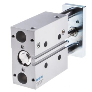Festo Pneumatic Guided Cylinder 25mm Bore, 50 mm Stroke, Double Acting, DFM Series, Side Flat Mount DFM-25-50-P-A-GF